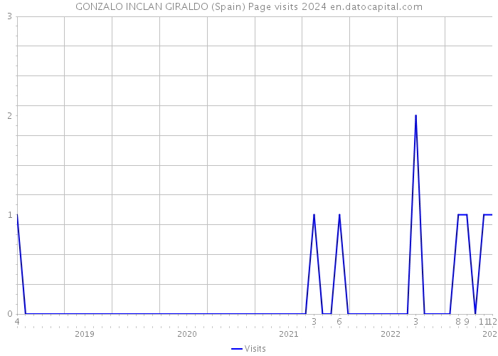 GONZALO INCLAN GIRALDO (Spain) Page visits 2024 