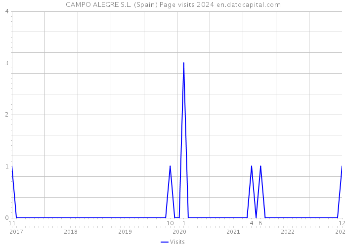 CAMPO ALEGRE S.L. (Spain) Page visits 2024 