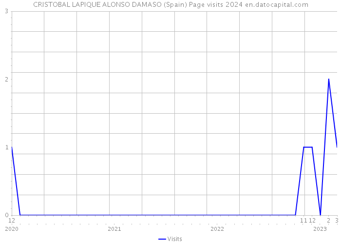 CRISTOBAL LAPIQUE ALONSO DAMASO (Spain) Page visits 2024 