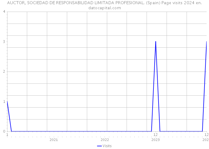AUCTOR, SOCIEDAD DE RESPONSABILIDAD LIMITADA PROFESIONAL. (Spain) Page visits 2024 