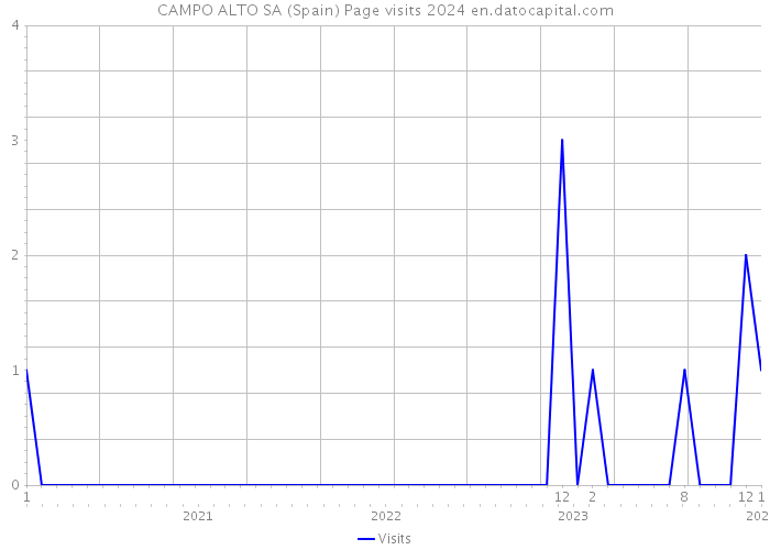 CAMPO ALTO SA (Spain) Page visits 2024 