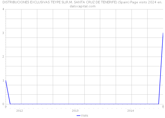 DISTRIBUCIONES EXCLUSIVAS TEYPE SL(R.M. SANTA CRUZ DE TENERIFE) (Spain) Page visits 2024 