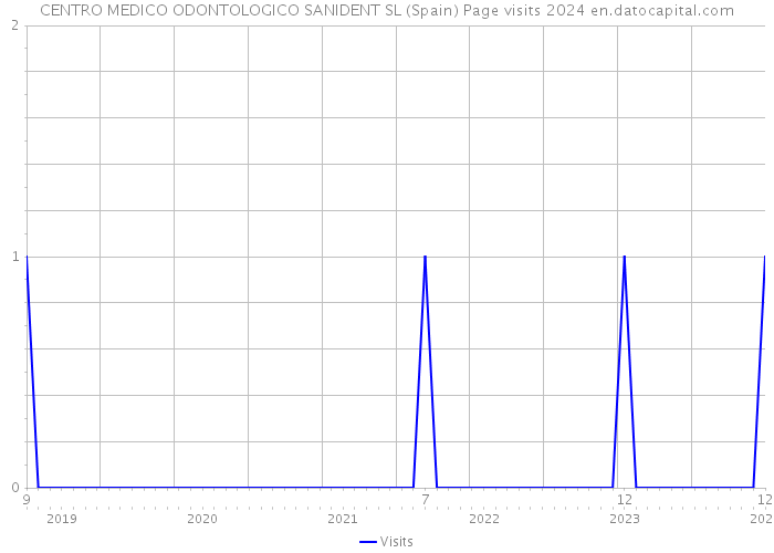 CENTRO MEDICO ODONTOLOGICO SANIDENT SL (Spain) Page visits 2024 