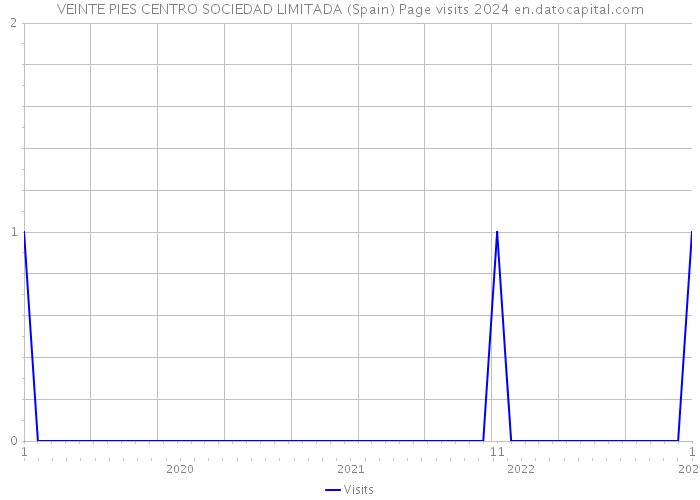 VEINTE PIES CENTRO SOCIEDAD LIMITADA (Spain) Page visits 2024 