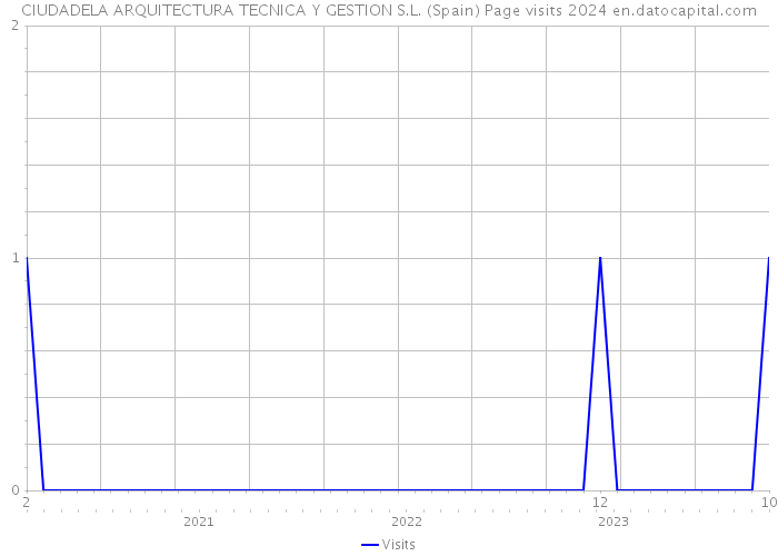 CIUDADELA ARQUITECTURA TECNICA Y GESTION S.L. (Spain) Page visits 2024 