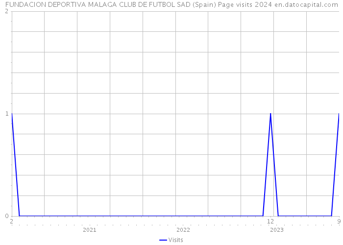 FUNDACION DEPORTIVA MALAGA CLUB DE FUTBOL SAD (Spain) Page visits 2024 