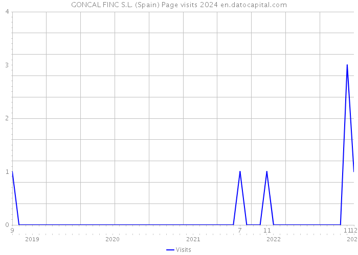 GONCAL FINC S.L. (Spain) Page visits 2024 