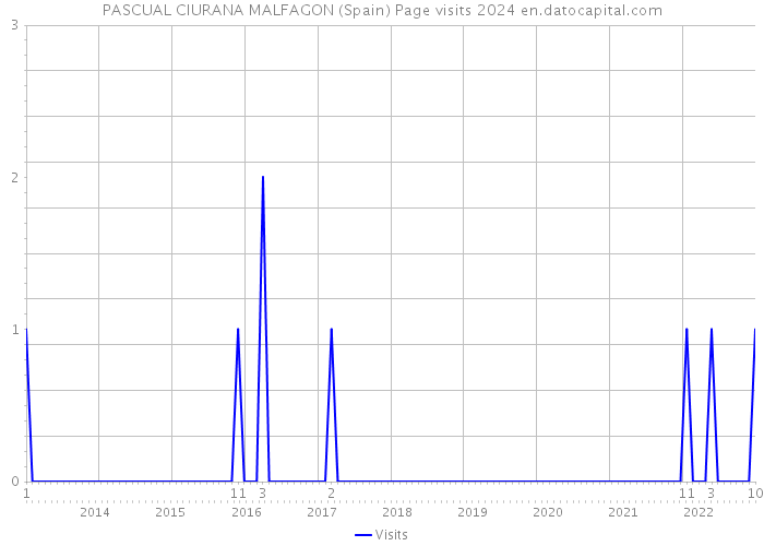 PASCUAL CIURANA MALFAGON (Spain) Page visits 2024 