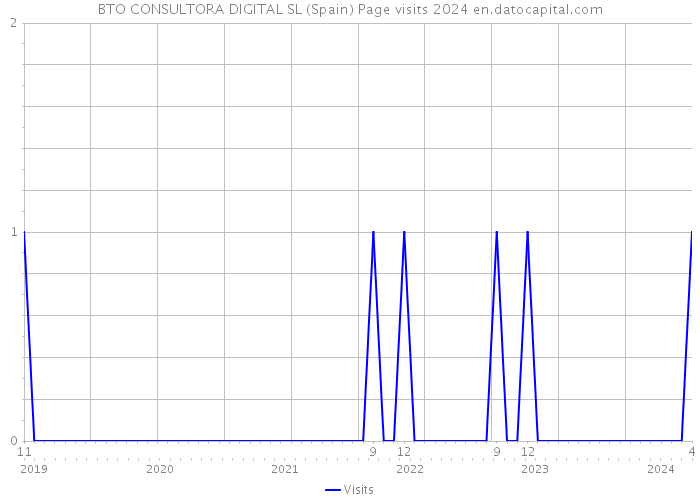 BTO CONSULTORA DIGITAL SL (Spain) Page visits 2024 