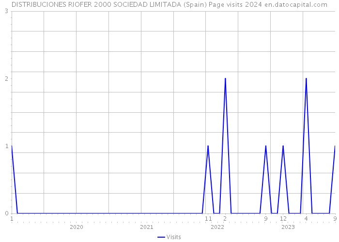 DISTRIBUCIONES RIOFER 2000 SOCIEDAD LIMITADA (Spain) Page visits 2024 