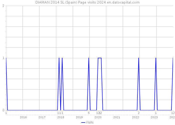 DIAMAN 2014 SL (Spain) Page visits 2024 