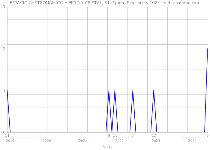 ESPACIO GASTRONOMICO HIERRO Y CRISTAL, S.L (Spain) Page visits 2024 
