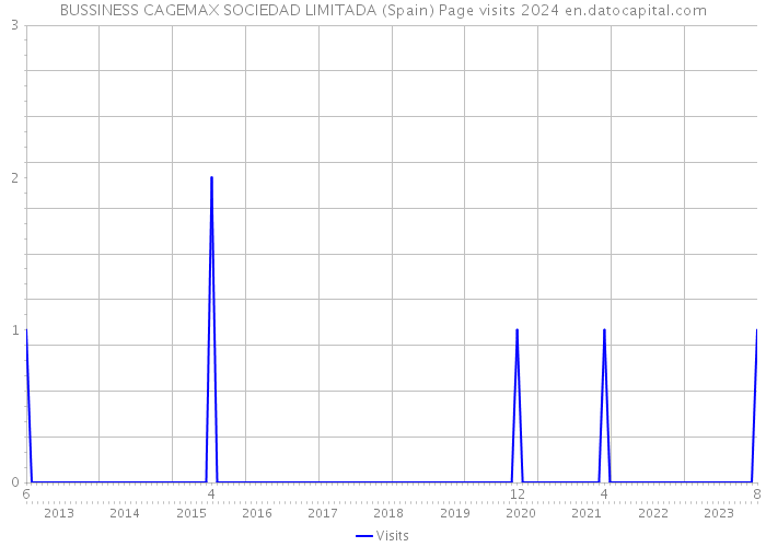 BUSSINESS CAGEMAX SOCIEDAD LIMITADA (Spain) Page visits 2024 