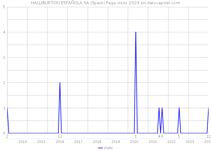 HALLIBURTON ESPAÑOLA SA (Spain) Page visits 2024 