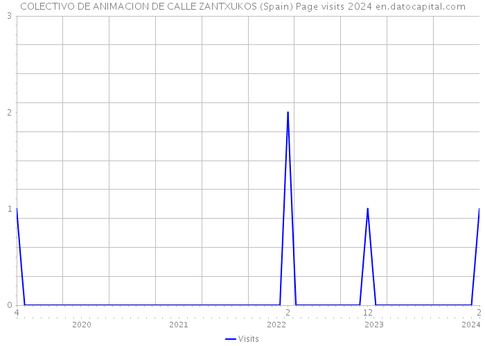COLECTIVO DE ANIMACION DE CALLE ZANTXUKOS (Spain) Page visits 2024 