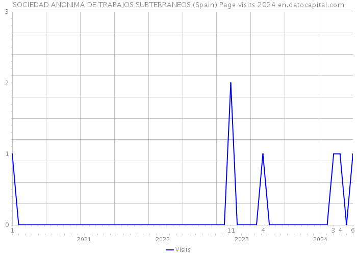 SOCIEDAD ANONIMA DE TRABAJOS SUBTERRANEOS (Spain) Page visits 2024 