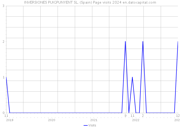 INVERSIONES PUIGPUNYENT SL. (Spain) Page visits 2024 