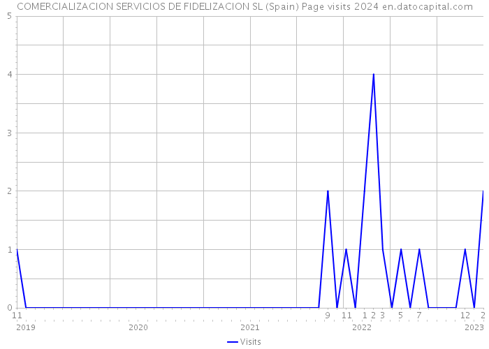 COMERCIALIZACION SERVICIOS DE FIDELIZACION SL (Spain) Page visits 2024 