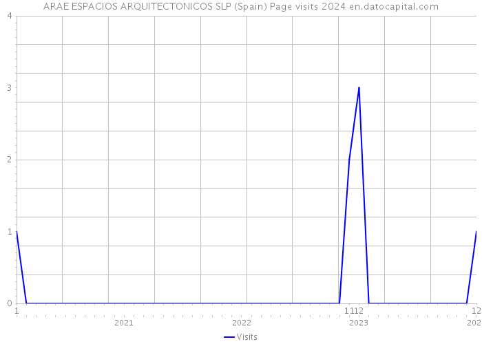 ARAE ESPACIOS ARQUITECTONICOS SLP (Spain) Page visits 2024 