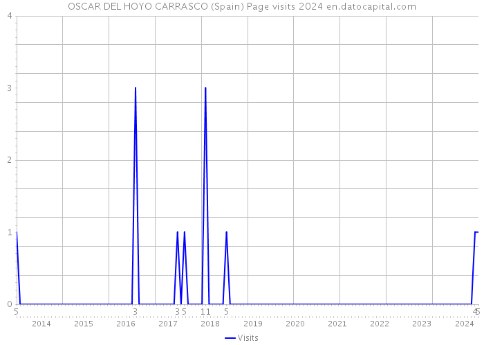 OSCAR DEL HOYO CARRASCO (Spain) Page visits 2024 