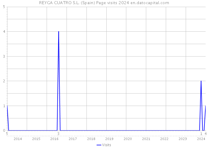 REYGA CUATRO S.L. (Spain) Page visits 2024 