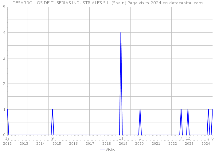 DESARROLLOS DE TUBERIAS INDUSTRIALES S.L. (Spain) Page visits 2024 