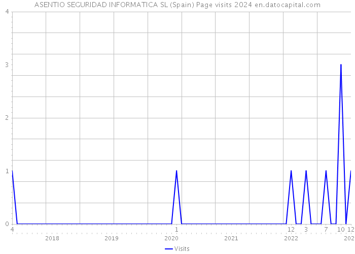 ASENTIO SEGURIDAD INFORMATICA SL (Spain) Page visits 2024 