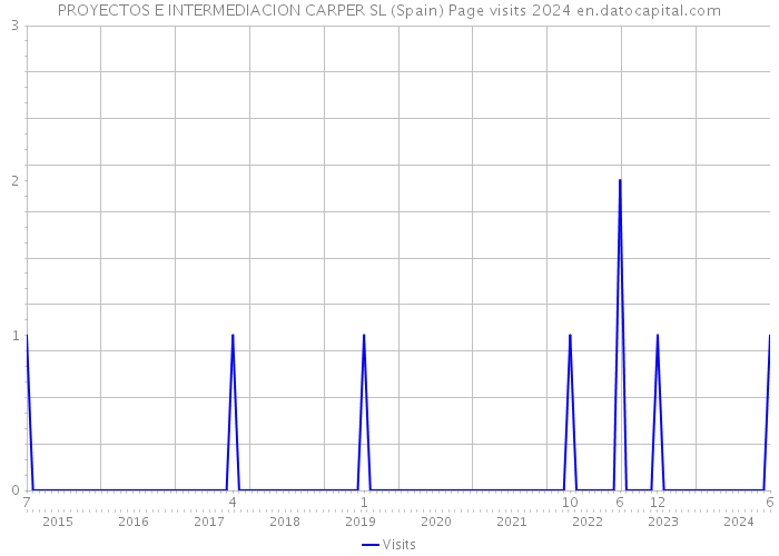 PROYECTOS E INTERMEDIACION CARPER SL (Spain) Page visits 2024 