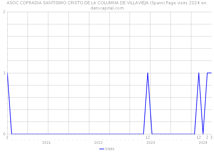 ASOC COFRADIA SANTISIMO CRISTO DE LA COLUMNA DE VILLAVIEJA (Spain) Page visits 2024 