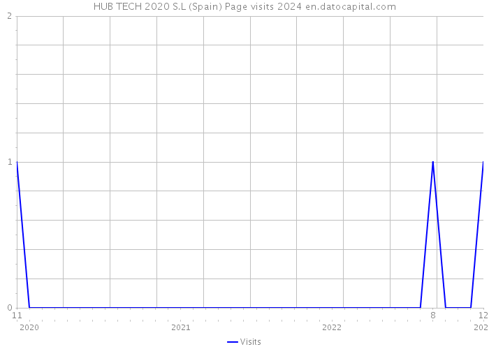 HUB TECH 2020 S.L (Spain) Page visits 2024 
