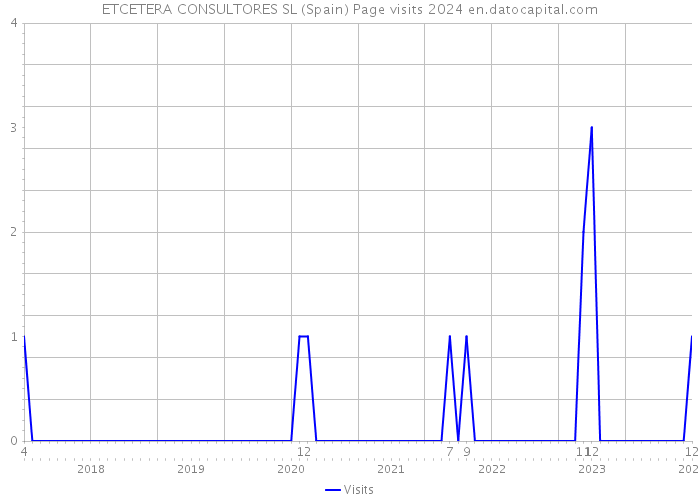 ETCETERA CONSULTORES SL (Spain) Page visits 2024 