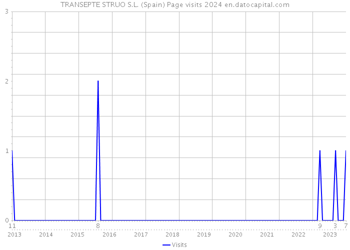 TRANSEPTE STRUO S.L. (Spain) Page visits 2024 