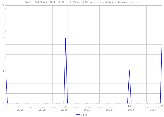 TRANSILVANIA CONTENIDOS SL (Spain) Page visits 2024 