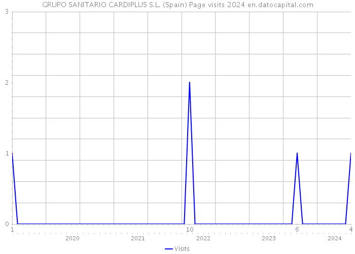 GRUPO SANITARIO CARDIPLUS S.L. (Spain) Page visits 2024 