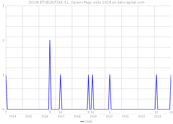 ZIGOR ETXEGINTZAK S.L. (Spain) Page visits 2024 