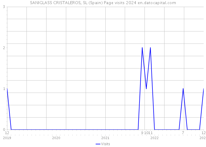 SANIGLASS CRISTALEROS, SL (Spain) Page visits 2024 