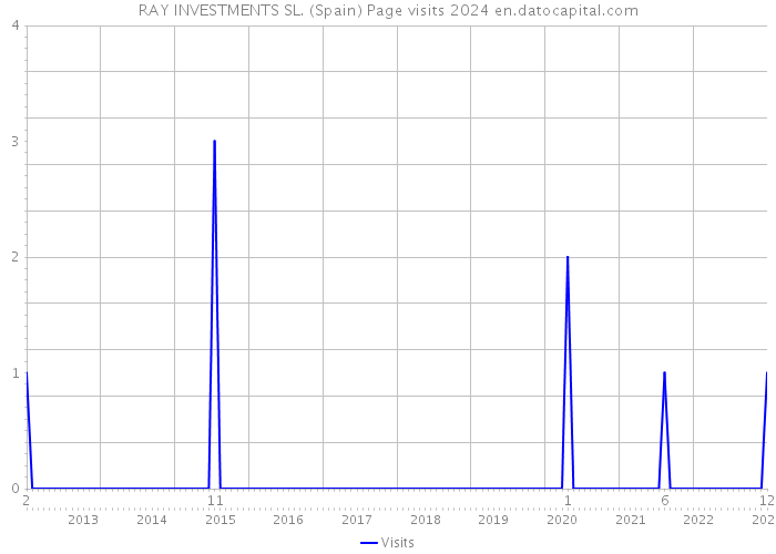 RAY INVESTMENTS SL. (Spain) Page visits 2024 