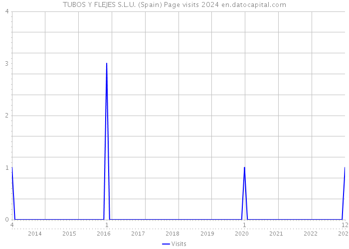TUBOS Y FLEJES S.L.U. (Spain) Page visits 2024 