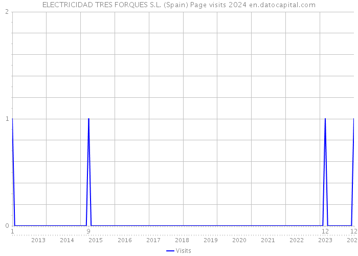 ELECTRICIDAD TRES FORQUES S.L. (Spain) Page visits 2024 