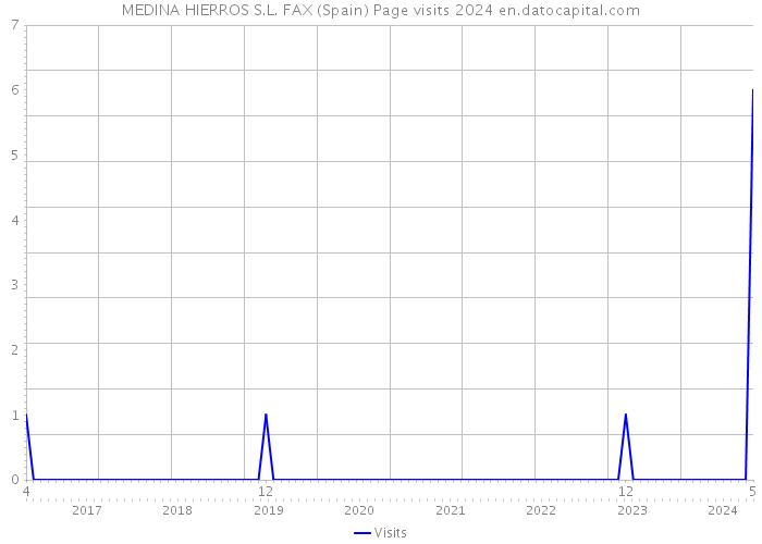 MEDINA HIERROS S.L. FAX (Spain) Page visits 2024 