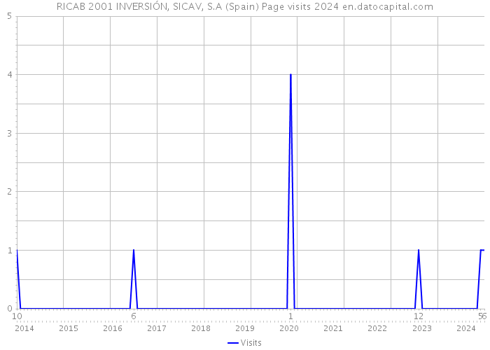 RICAB 2001 INVERSIÓN, SICAV, S.A (Spain) Page visits 2024 