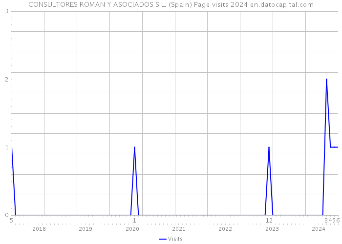 CONSULTORES ROMAN Y ASOCIADOS S.L. (Spain) Page visits 2024 