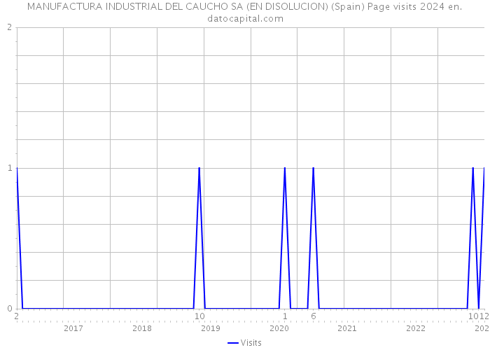MANUFACTURA INDUSTRIAL DEL CAUCHO SA (EN DISOLUCION) (Spain) Page visits 2024 