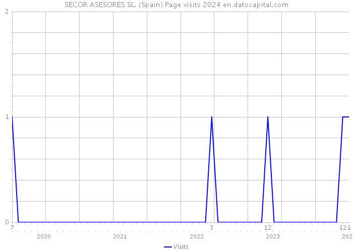 SECOR ASESORES SL. (Spain) Page visits 2024 