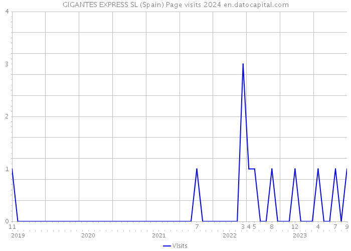 GIGANTES EXPRESS SL (Spain) Page visits 2024 