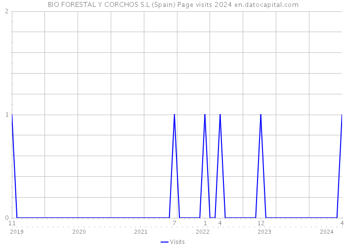 BIO FORESTAL Y CORCHOS S.L (Spain) Page visits 2024 
