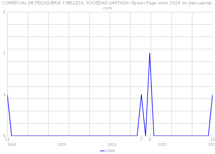 COMERCIAL DE PELUQUERIA Y BELLEZA, SOCIEDAD LIMITADA (Spain) Page visits 2024 