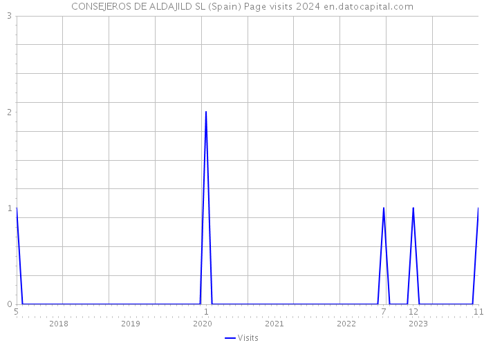 CONSEJEROS DE ALDAJILD SL (Spain) Page visits 2024 