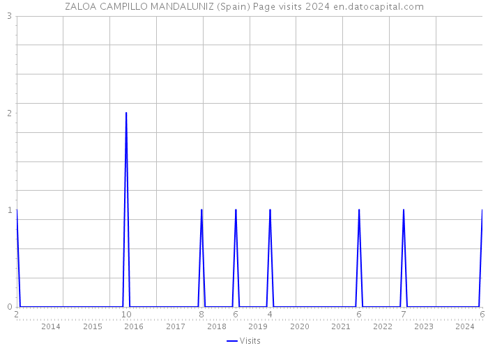 ZALOA CAMPILLO MANDALUNIZ (Spain) Page visits 2024 