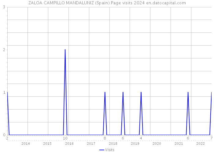 ZALOA CAMPILLO MANDALUNIZ (Spain) Page visits 2024 